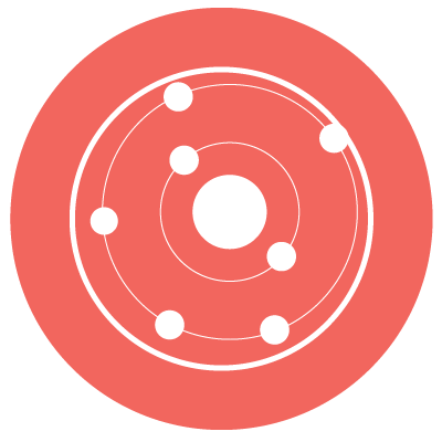 Chemistry Icon: an atom