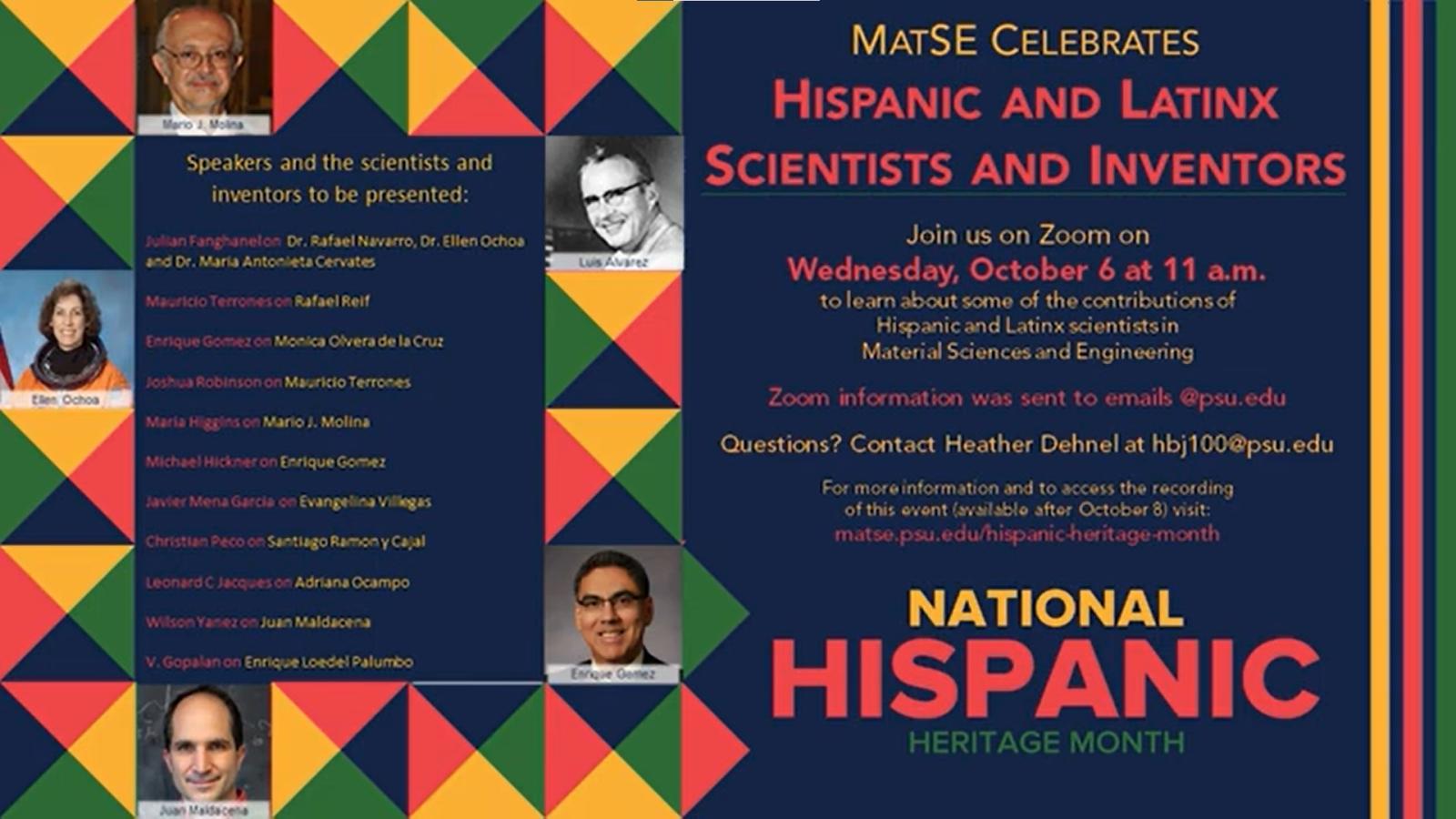 MATSE CELEBRATES HISPANIC AND LATINX SCIENTISTS AND INVENTORS